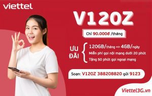 Đăng ký gói cước siêu khuyến mãi V120Z Viettel