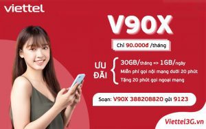Hướng dẫn đăng ký gói V90X Viettel giá chỉ 90k