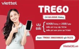 Hướng dẫn đăng ký gói TRE60 Viettel dành cho HSSV