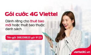 Gói cước 4G dành riêng cho thuê bao mới Viettel