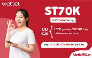 ST70K Viettel gói data giá rẻ